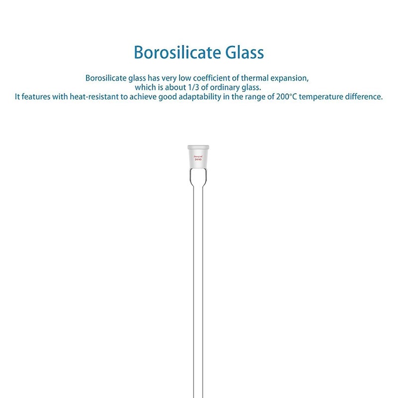 stonylab عمود كروماتوغرافيا زجاجي بوروسيليكات مع لوحة رمل G2، قطر داخلي 13 مم، طول فعال 457 مم، وصلة 24/40 - Image 4